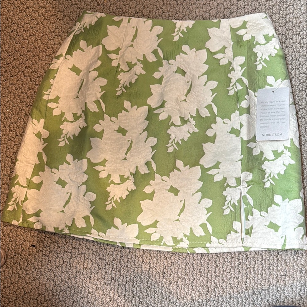 Lulus Nordstrom Green Floral Women's Skirt